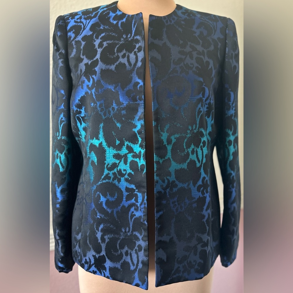 Elegant Blue and Black Women's Jacket